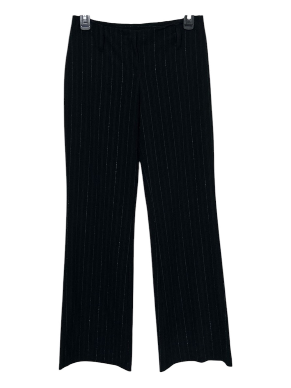 I.N. San Francisco Black Sparkle Pinstripe Trousers Size 3